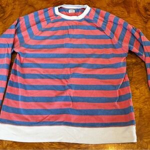 Striped Pink/Coral and Blue Sweater